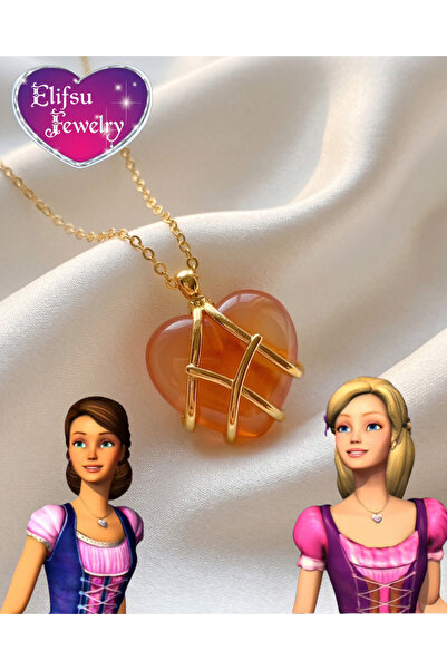 Elifsu Jewelry Barbi Diamond Castle Doğal Taşlı Kolye Arkadaşlık Kolyesi