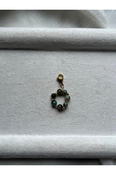 Pel Design Emerald Stone Snap-On Charm, Handmade, Compatible with All Areas