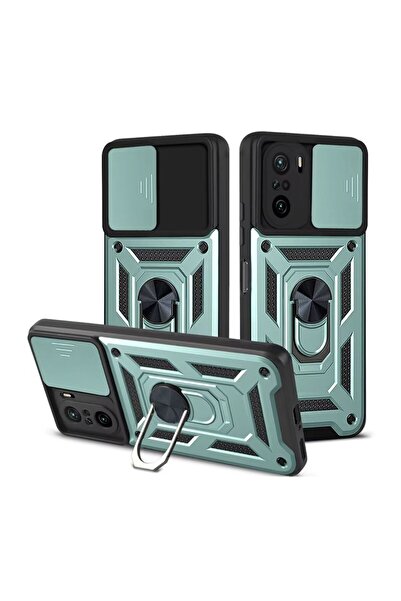 HANPORIUM حافظة تانك متوافقة مع Redmi K40 Pro - غطاء خارجي مدرع للحماية الإضا...