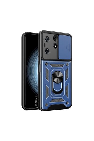 HANPORIUM حافظة تكنو سبارك 10 برو المتوافقة - غطاء خارجي مدرع مع حامل حلقي - ...