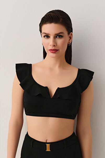 SUWEN Volanlı Bralet Bikini Üst