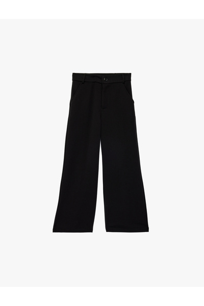 Koton Black Girls Polyester Trousers