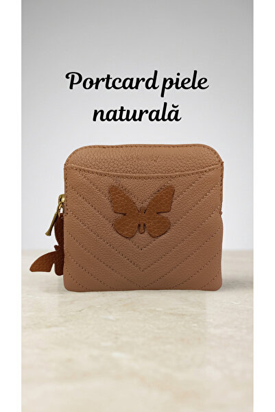 OEM Genuine Leather Card Holder with zipper, slim card holder, Compact card h...