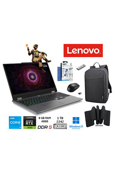 LENOVO Loq i5 83GS00PDTR iCore I5-12600HX 8gb 1TB SSD RTX3050-6GB 15.6"IPS W1...