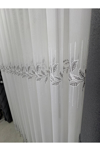 NİVEMESHOME EYLÜLZADE GÜMÜŞ DETAIL SILVER DETAILAT 1/2,5 PİLELİ TÜ perdea tra...