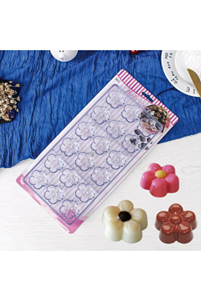 adhoreca Formă acrilic pentru ciocolată, formă de floare, 18 cavități