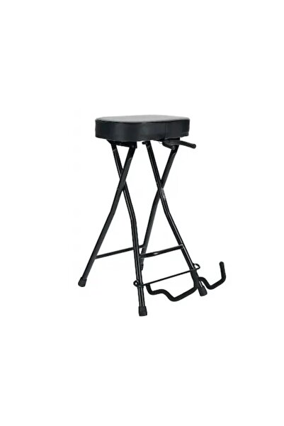 Rocktile Scaun pentru chitariști cu stativ de chitară,