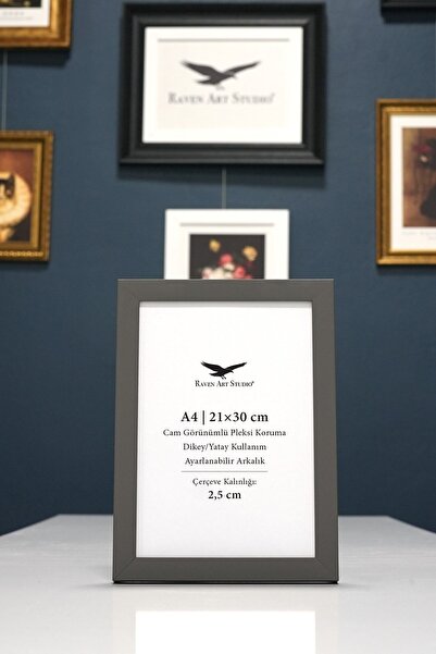 Raven Art Studio Casual A4-21X30Cm Gray Picture Photo Document Poster Paperwo...