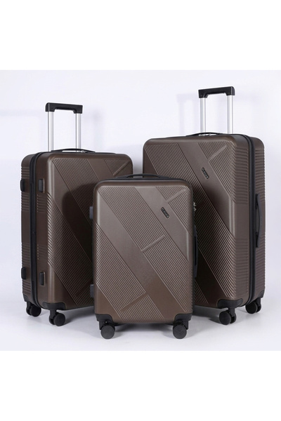 Flieger مجموعة حقائب سفر مصنوعة من مادة ABS، تتضمن أحجام حقائب اليد داخل المق...