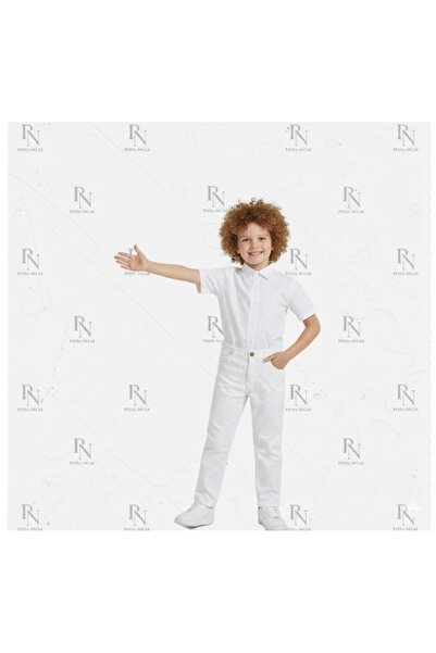 NACAR STYLİSH Boys' Classic Short Sleeve Shirt and Colorful Canvas Pants Set
