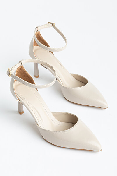 Sabella Moda Γυναικείο Μυτερό Στιλέτο Παπούτσι με τακούνι Yankı μεικτό γυαλισ...