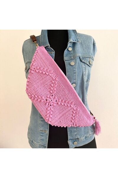 B BUL AKSESUAR El Örgüsü Kadın Omuz Çantası – Bohem Tığ İşi El Yapımı Çapraz ...