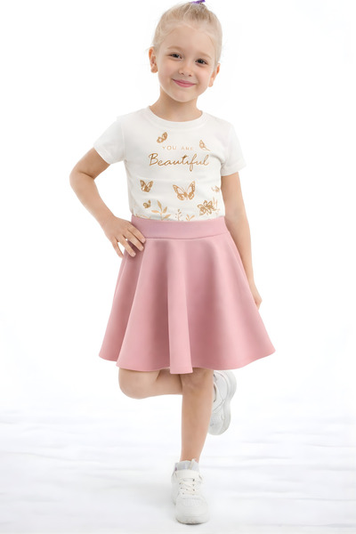 FESSHERA KİDS Fusta pentru fete cu talie elastică scuba din neopren