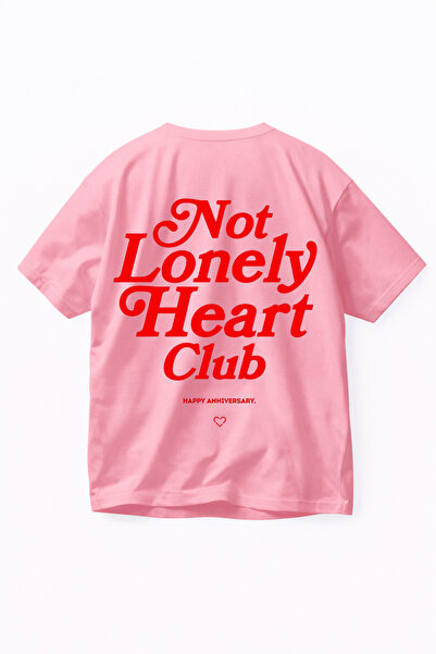 VODEXA Μπλουζάκι Unisex Oversize HEART CLUB με στάμπα, 100% βαμβακερό, άνετη ...