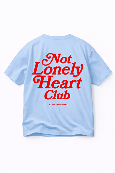 VODEXA Μπλουζάκι Unisex Oversize HEART CLUB με στάμπα, 100% βαμβακερό, άνετη ...