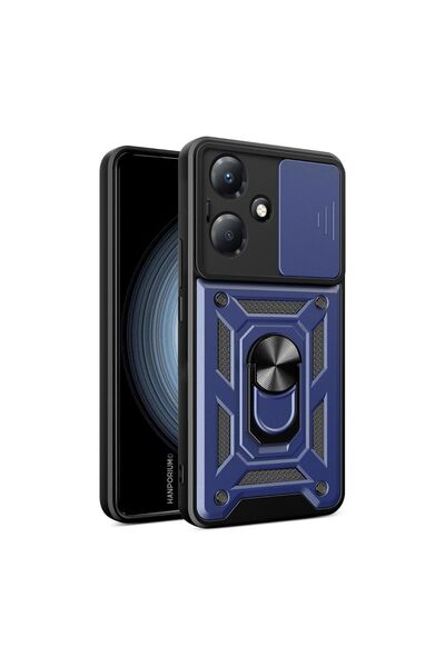 HANPORIUM حافظة متوافقة مع Tecno Camon 19 - حماية إضافية مع حامل حلقي وغطاء خ...