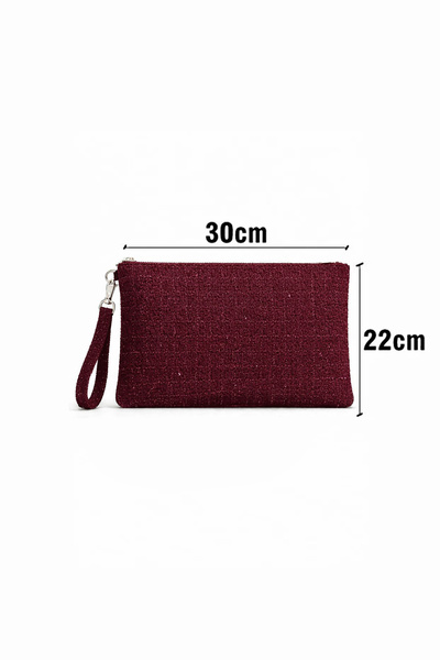 MONAAR Glittery Glitter Tweed Clutch Portfolio Bag Tablet Compatible