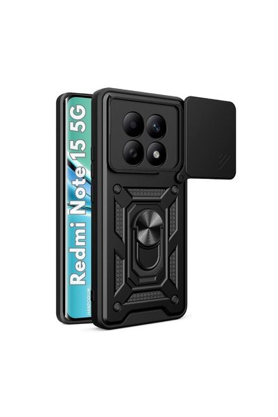 HANPORIUM Redmi note 15 5g compatible tank case - ring stand extra protection...