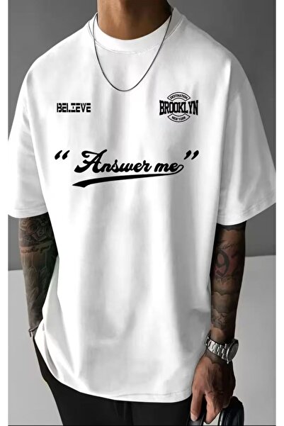 LELVANİ Nswer Printed Unisex Oversized T-Shirt