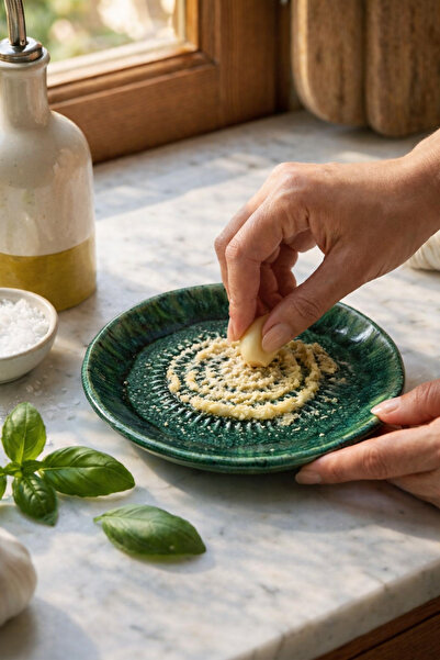 EvaniLife SERAMİK ÇOK AMAÇLI PRATİK SEBZE & MEYVE RENDESİ EL YAPIMI SARIMSAK ...