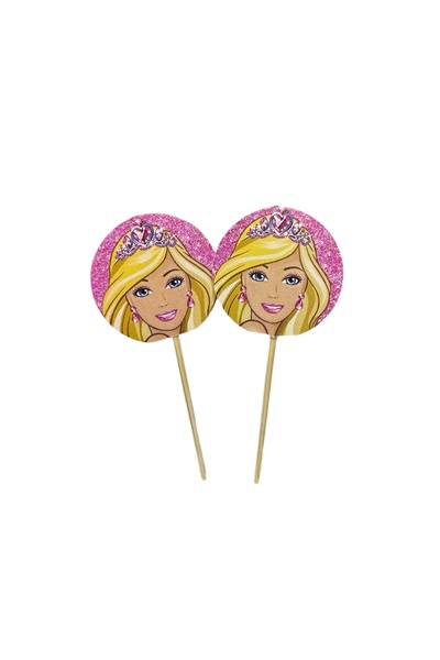 CAVAŞ sun hat أداة تنظيف الأسنان بينك بيبي باربي للحفلات 10 قطع - طول 9x3.5 س...