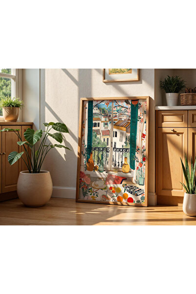 Tuba Decor Τραπέζι κουζίνας σαλονιού με ξύλινο πλαίσιο ενός τεμαχίου vrynt