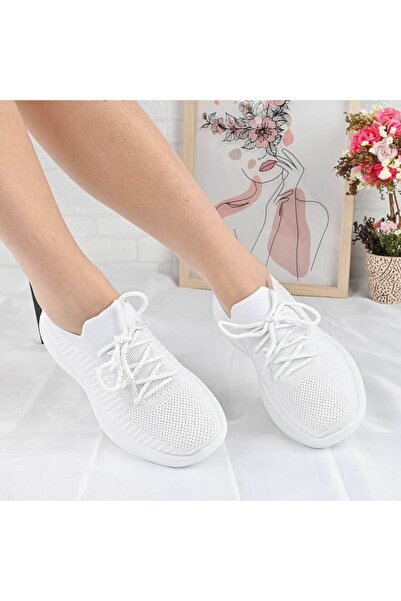 Tmall Pantofi sport pentru femei, material textil, D1491, alb