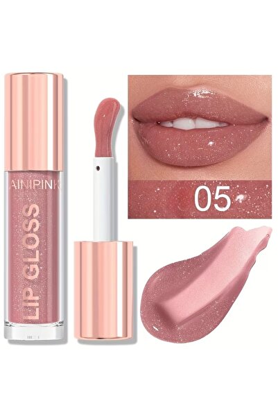 Ainiv AINIPINK No:05 Nude Pembe Dudak Parlatıcısı – İnci Işıltılı Lip Gloss