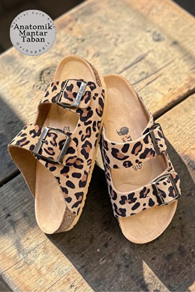 LAND OF CORK LC Λεοπάρ μοτίβο τεμάχια Ανατομικό Φυσική σόλα από φελλό Γνήσια ...