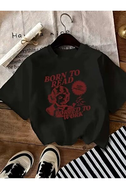 LELVANİ Born to Read Printed T-Shirt