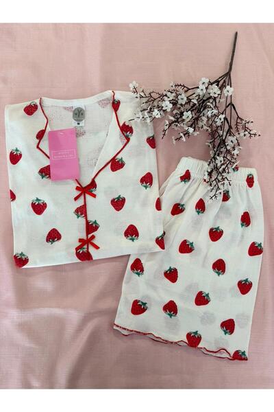 MH Moony Homewears Set de pijamale de vară cu mâneci scurte și pantaloni scur...