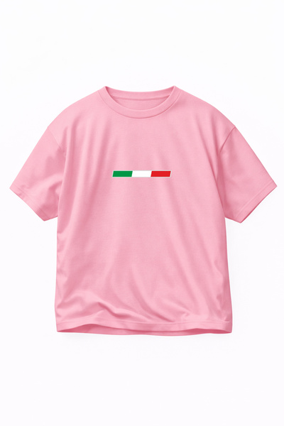 VODEXA Tricou oversize unisex ITALY, imprimat, 100% bumbac, croială confortabilă