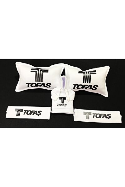 Fiat /Tofaş LOGOLU 2Lİ BOYUN YASTIĞI 2Lİ EMNİYET KEMER PEDİ 1 ADET VİTES POLA...