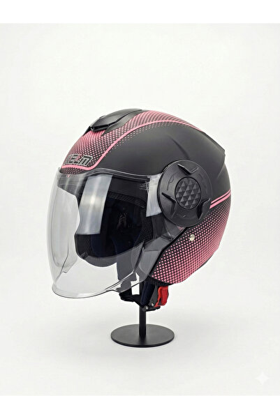 Free-M FREEM MAT-PARLAK GÜNEŞ VİZÖRLÜ ECE R 22.06 SERTİFİKALI AÇIK YARIM KASK