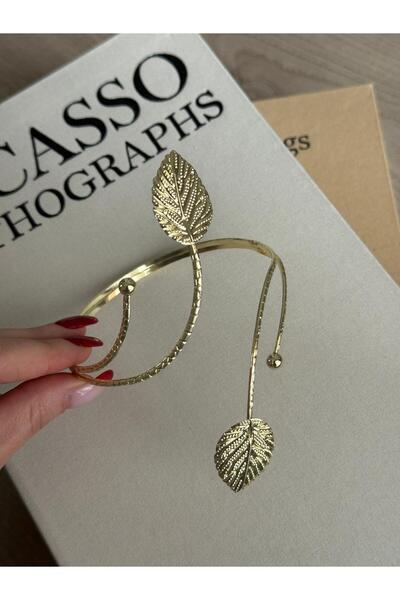 İREM YILDIZ 316L Çelik Gold Arma CUFF Kol Kelepçe Bileklik