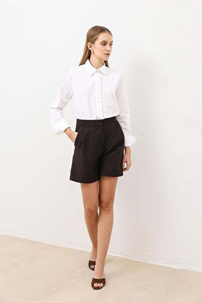 Antioch Beyaz Düğme Detaylı Poplin Gömlek