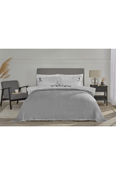 Özdilek Bedspread Duvet Cover Set Vintage Gray