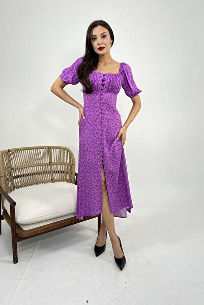 Hiccup JANES Φόρεμα μίντι με τετράγωνο λαιμόκοψη Με σχέδιο