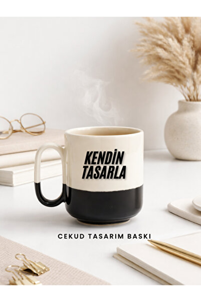 cekud tasarım baskı Kişiye Özel Kupa Bardak Siyah Alt Tasarım – Kendin Tasarl...