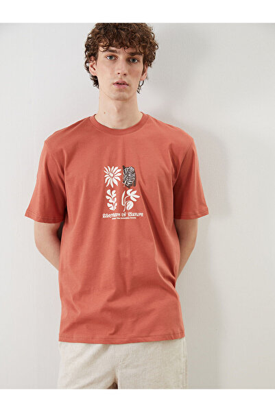 LC Waikiki Peak New Season Crew Neck Printed Combed Cotton Men's T-Shirt