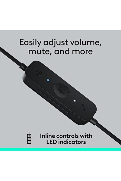 logitech H570e USB Headset with Microphone for PC and Mac