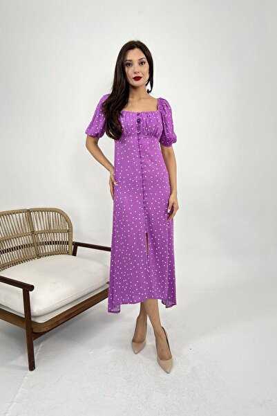 Hiccup JANES Φόρεμα μίντι με τετράγωνο λαιμόκοψη Με σχέδιο