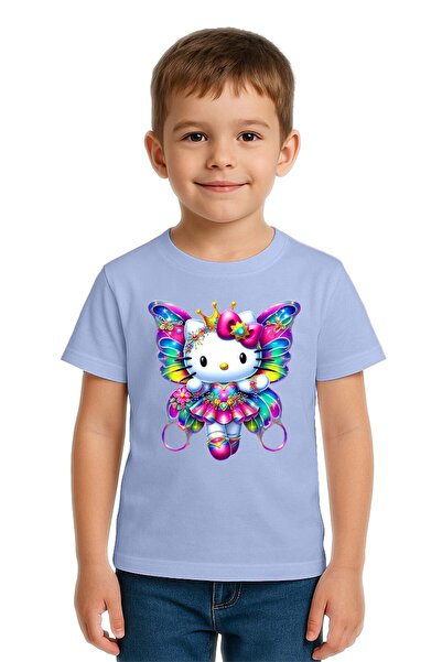 SEDİRLİ Tricou unisex Hello Kity cu imprimeu pentru copii, bumbac moale piese...
