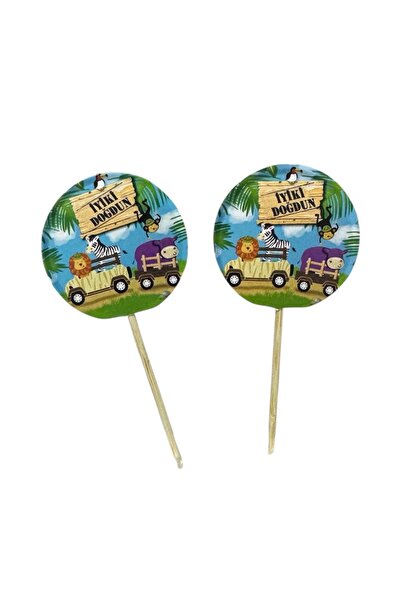 CAVAŞ sun hat Scobitori decorative pentru petrecere Safari 10 bucăți - Lungim...