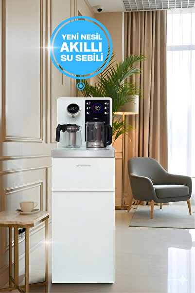 Wasspender Akıllı Su Sebili Gizli Damacanalı Sıcak ve Soğuk Su Çay Kahve Maki...