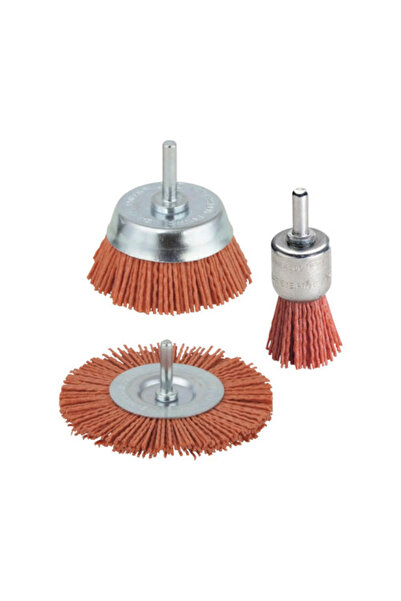 Wolfcraft Nylon brush set, 3 pcs.