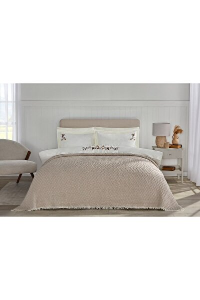 Özdilek Κουβερλί Σετ παπλωματοθήκης Βίντατζ Μπεζ