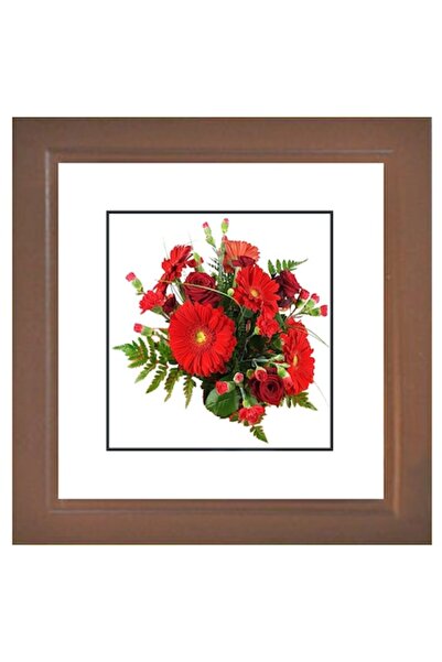 Nasticom Classic wooden photo frame, Square, Brown, 20 x 20 cm, Romanian Product