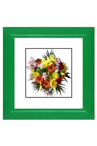 Nasticom Classic square wooden photo frame, 20 x 20 cm, Green, Romanian Product