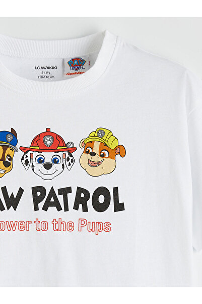 LC Waikiki LCW Kids Beyaz Paw Patrol Baskılı Erkek Çocuk Tişört Ve Şort